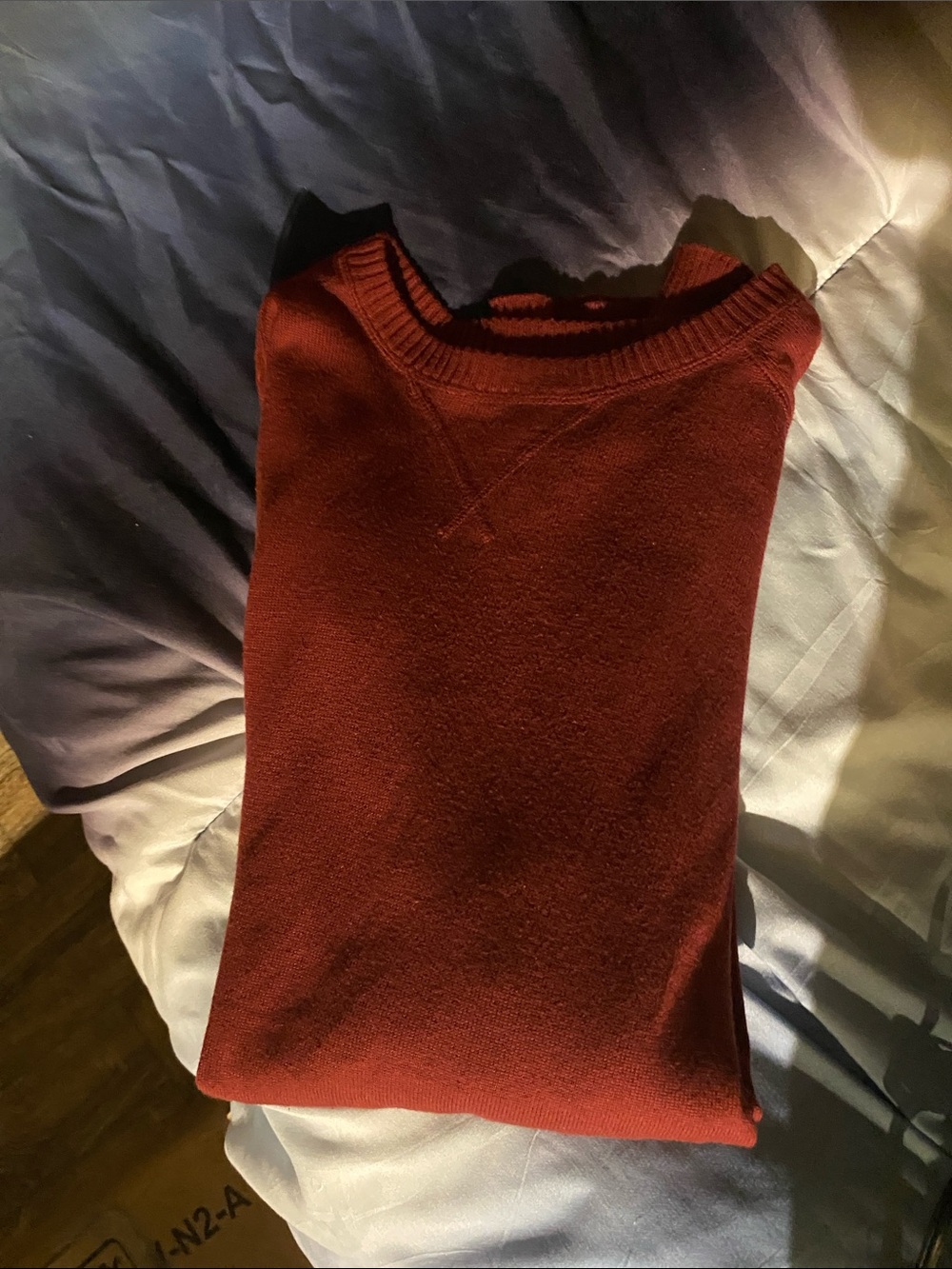 Aeropostale Men's Crewneck Sweater in Burgundy Red